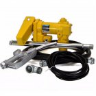 [US Direct] 12v Explosion-proof Gasoline Pump Assembly Set Steel Galvanized Fuel Transfer Pump Kit For Aircrafts Ports Oil Depots yellow