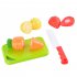  US Direct  13 Piece Plastic Cutting Fruits and Vegetables Set with Basket Play Food Set for Pretend Play