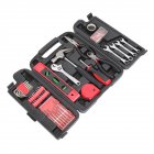 [US Direct] 136-piece Tool Set Carbon Steel General Household Home Repair Mechanic Hand Tools Kit red