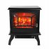  US Direct  1400w Freestanding Fireplace Fake Wood Heating Wire Dual Mode Function Realistic Flame Fireplace black
