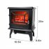 US Direct  1400w Freestanding Fireplace Fake Wood Heating Wire Dual Mode Function Realistic Flame Fireplace black