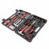  US Direct  148pcs Household Tool Set Hand Tool Kit With Storage Case Auto Repair Tool Set Dorm Room Essentials red