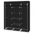  US Direct  150 45 175 Portable Clothes Closet Home Wardrobe Clothes Storage Organizer With Shelves black