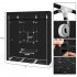  US Direct  150 45 175 Portable Clothes Closet Home Wardrobe Clothes Storage Organizer With Shelves black