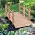  US Direct  150 67 56cm Wooden  Garden  Bridge Footbridge Decorative Backyard Bridge With Double Safety Railings Wood color