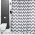  US Direct  155GSM pure polyester wave flower waterproof shower curtain gray 72  72 