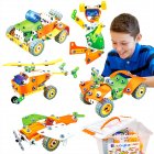 [US Direct] 165 Pcs/set Educational  Building  Diy  Toys Learning Kit Creative Interesting Building Blocks Set For Kids As shown