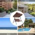  US Direct  170x110x153cm Deluxe Outdoor Patio Swing With Canopy Soft Cushions Home Decoration Swing 250kg Weight Capacity brown