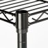  US Direct  180 90 35 Five Layers Metal  Shelf  Rack Without Wheels Storage Rack For Kitchen Laundry Bathroom black
