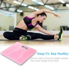 [US Direct] 180kg/0.1kg Weight Scale Slim Waist Pattern 6mm Tempered Glass 28x28cm Lb/kg High Precision Measurements pink