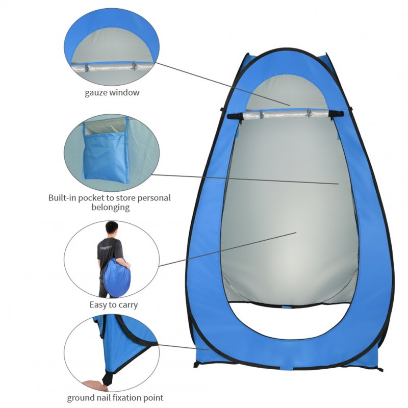 US 180t Camping Tent 1-2 Person Portable Lightweight Foldable Tent Shelter Blue