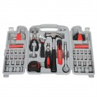 [US Direct] 186pcs Stable Tool Set Long Service Use Carbon Steel Essential Kit With Solid Storage Box For Shop Workplace Gray-black