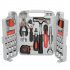  US Direct  186pcs Stable Tool Set Long Service Use Carbon Steel Essential Kit With Solid Storage Box For Shop Workplace Gray black