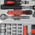  US Direct  186pcs Stable Tool Set Long Service Use Carbon Steel Essential Kit With Solid Storage Box For Shop Workplace Gray black