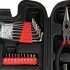  US Direct  186pcs Tool Set Carbon Steel Essential Kit Ideal Home Tool Set With Solid Storage Box For Repairing black red