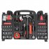  US Direct  186pcs Tool Set Carbon Steel Essential Kit Ideal Home Tool Set With Solid Storage Box For Repairing black red