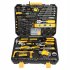  US Direct  198pcs Steel Tool Set Anti corrosion With Storage Box For Handymen Mechanics Construction Workers Mechanics black and yellow