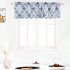  US Direct  1Pcs Morocco Print Polyester Cotton Kitchen Valance Room Darkening Rod Pocket Window Curtain Valance for Living Room Bedroom Bathroom Nursery Light 