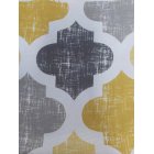  US Direct  1Pcs Morocco Print Polyester Cotton Kitchen Valance Room Darkening Rod Pocket Window Curtain Valance for Living Room Bedroom Bathroom Nursery
