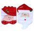  US Direct  1pair Creative Lovely Christmas Chair Covers Santa Snowman Home Decoration   Smiling Face Stickers red