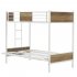  US Direct  1set Twin Over Full Bunk  Bed With Futon Design Guardrails Ladder Household Funiture  white 