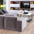  US Direct  2 Layers 1 5cm Thick Rectangle Coffee Table Furniture With Bottom Shelf For Home Living Room Decor White