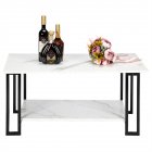 US 2 Layers 1.5cm Thick Rectangle Coffee Table Furniture White