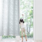 US 2 Panels Sheer Window Curtains, Leaves Embroidered Window Curtains Faux Linen Textured Solid Grommet Voile Drapes for Living Room