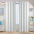  US Direct  2 Panels Sheer Window Curtains  Leaves Embroidered Window Curtains Faux Linen Textured Solid Grommet Voile Drapes for Living Room White 52  63  2