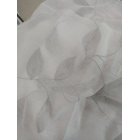 US 2 Panels Sheer Window Curtains, Leaves Embroidered Window Curtains Faux Linen Textured Solid Grommet Voile Drapes for Living Room