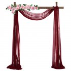 [US Direct] 2 Pcs Elastic Snow Gauze Chiffon  Curtains For Wedding Arch Swearing Background Photo Photography Outdoor Background Cloth 70x550cm (6 Yards) Wine red