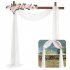  US Direct  2 Pcs Elastic Snow Gauze Chiffon  Curtains For Wedding Arch Swearing Background Photo Photography Outdoor Background Cloth 70x550cm  6 Yards  Wine r