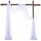 US 2pcs Elastic Snow Gauze Chiffon Curtains for Wedding Arch Background