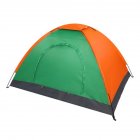 US <span style='color:#F7840C'>2</span> Person Tent Windproof Double Door Single Layer Camping Tent Of Oxford Cloth green