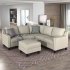  US Direct  2 Piece Living Room Rivet Modern Upholstered Set With Cushions 
