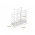  US Direct  2 Tier Dish Drying Rack Rust proof Treatment Dish Rack Utensil Holder For Kitchen Counter Top Silver