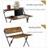  US Direct  2 layer Small Computer  Table With Shelf Folding Desk Home Office Furniture Brown
