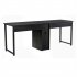  US Direct  2 person  Desk Large Workstation Desk Home Office Writing Table With Storage Function Black