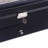  US Direct  20 Compartments Slots Watch Box Organizer Lockable Dual Layers Elegant Wooden Watch Collection Box For Men Women black