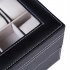  US Direct  20 Compartments Slots Watch Box Organizer Lockable Dual Layers Elegant Wooden Watch Collection Box For Men Women black