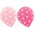  US Direct  20 ct Round Helium Quality 12  Pink Polka Dot Balloons