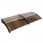[US Direct] 200*100 Household Application Door Window Rain  Cover Eaves Canopy Roof Protective Case Brown