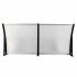  US Direct  200 X 96cm Transparent Awning Household Application Washable Quick Dry High Strength Door Window Canopy black