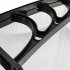  US Direct  200 X 96cm Transparent Awning Household Application Washable Quick Dry High Strength Door Window Canopy black