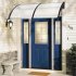  US Direct  200 X 96cm Transparent Awning Household Application Washable Quick Dry High Strength Door Window Canopy black