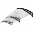  US Direct  200 X 96cm Transparent Awning Household Application Washable Quick Dry High Strength Door Window Canopy black