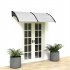  US Direct  200 X 96cm Transparent Awning Household Application Washable Quick Dry High Strength Door Window Canopy black