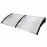  US Direct  200 X 96cm Transparent Awning Household Application Washable Quick Dry High Strength Door Window Canopy black