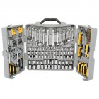 [US Direct] 205pcs Strong Tool Set Portable Corrosion Protective Carbon Steel Essential Kit With Solid Storage Box grey