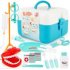  US Direct  20Pcs Set Kids Boys Girls Doctors Role Pretend Play Medical Dentist Kit Set Gift Toy Game Pink